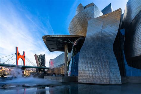 Exterior View Of Guggenheim Museum In Bilbao Displaying The Transitory