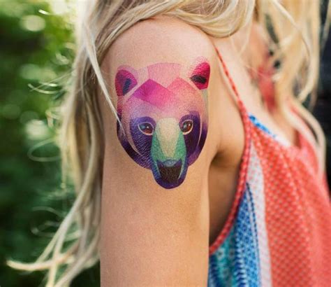 Bear Head Tattoo By Sasha Unisex Post 15763