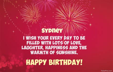 Happy Birthday Sydney Pictures Congratulations