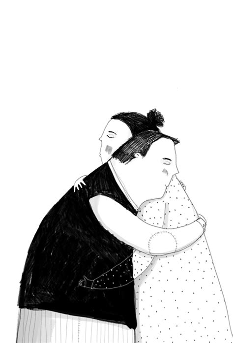 Abrazo Daniela Beracochea Armellini Ilustración de abrazo