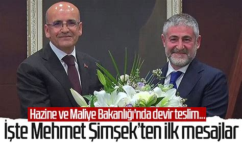Hazine ve Maliye Bakanlığı nda devir teslim İşte Mehmet Şimşek ten