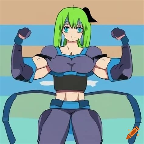 Anime Girl With Impressive Muscles