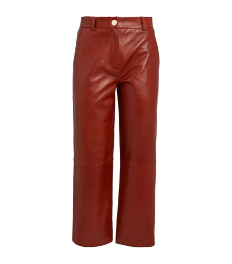 designer women s leather trousers harrods uk