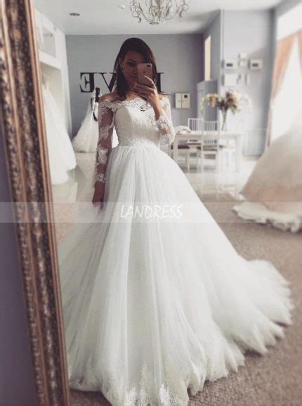 Red Wedding Gowntulle Ball Gown Wedding Dress With Illusion Neck Uk