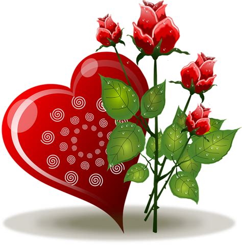 Download Flowers Flower Background Heart Royalty Free Vector Graphic