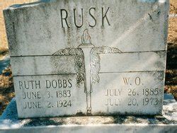 Sarah Ruth Dobbs Rusk M Morial Find A Grave