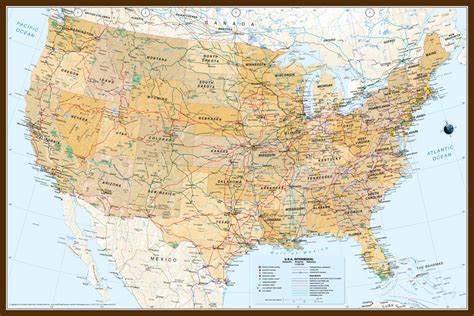 United States Map Intermodal Atlas Cartographic