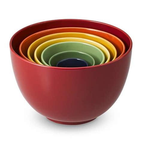 Williams Sonoma Multi Color Ceramic Mixing Bowls Set Of 7 Ceramic