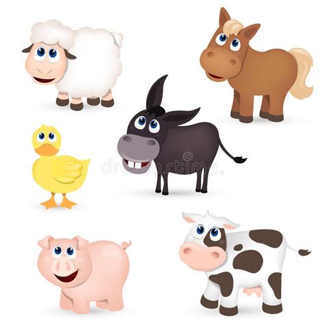 Farm Animals Cartoon Stock Vector Illustration Of Agriculture 28115598