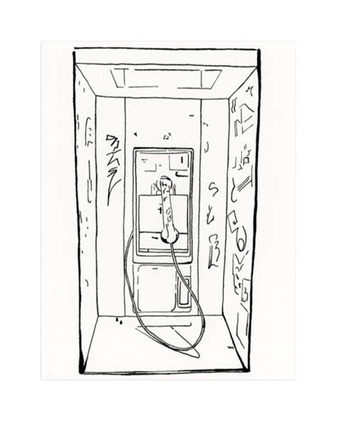 The Phone Booth By Michelle Waldie Phone Booth Drawing Telephone