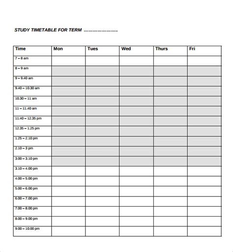 Free 5 Sample Time Study Templates In Pdf