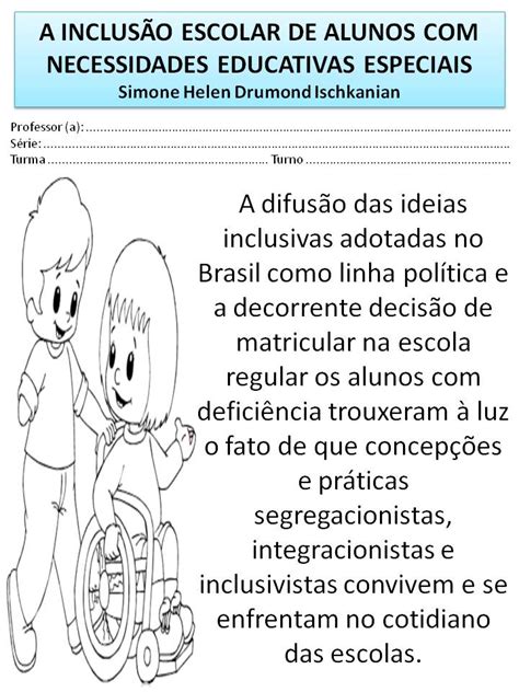 Simone Helen Drumond Atividades Sobre InclusÃo Planejamento