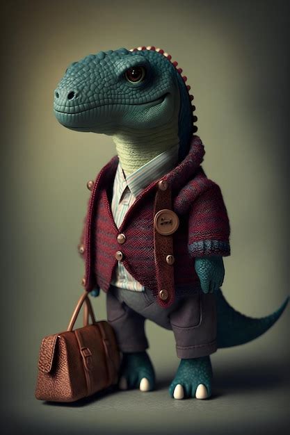 Premium Photo Dinosaur Wearing Clothes