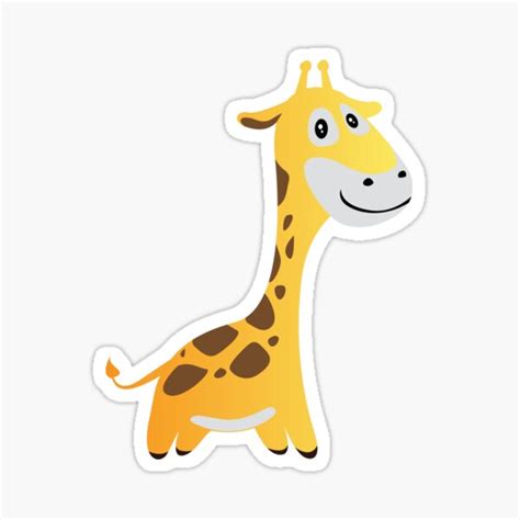 Cute Giraffe I Love Giraffes Animals Lover Cute Animals Stickers