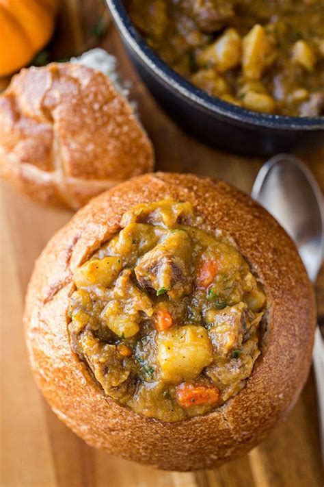 Fall Harvest Pumpkin And Beef Stew 17 Beautiful Bread Bowls To Warm