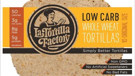 La Tortilla Factory Original Size Whole Wheat Low Carb Tortillas