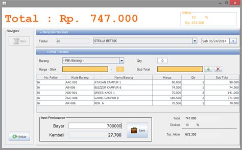 Aplikasi Penjualan Dan Stok Barang Dengan Excel