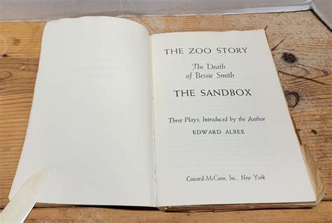 1960 The Zoo Story The Death Of Bessie Smith The Sandbox Edward Albee