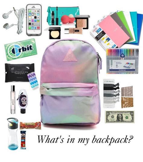 Whats In My Backpack Backpack School Essentials Locker Back To School