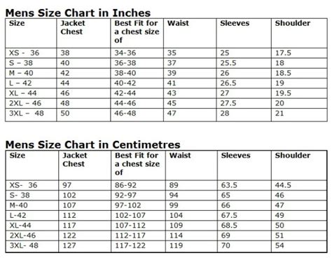 Shirts, suits, jackets, pants for men and women. Mens Jacket Size Chart http://attireclub.wordpress.com ...