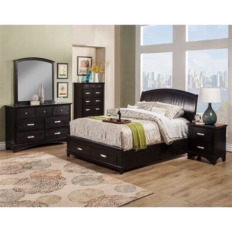 The storage drawers roll smoothly on casters (ensuring they're easy to pull out), and the bed even features adjustable sides to accommodate buy on wayfair buy on lowe's. Alpine Furniture Madison Dark Espresso King Platform Bed ...