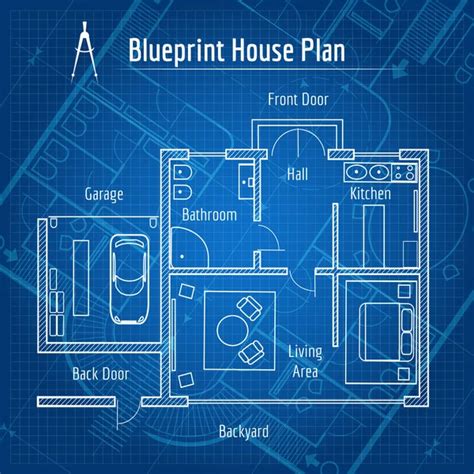 ᐈ Blueprint House Stock Pictures Royalty Free House Blueprint Vectors