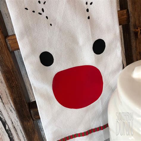 Rae Dunn Inspired Christmas Kitchen Towel Christmas Towel Fa Etsy