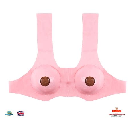 Inflatable Boobs Blowup Reusable Breast Drag Queen Stag Night Comical Fancydress Ebay