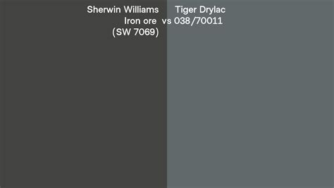 Sherwin Williams Iron Ore Sw Vs Tiger Drylac Side By