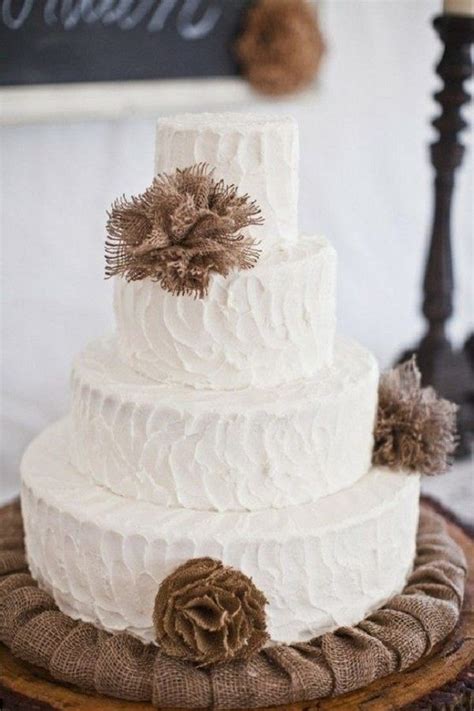 30 Burlap Wedding Cakes For Rustic Country Weddings Wedding Cake