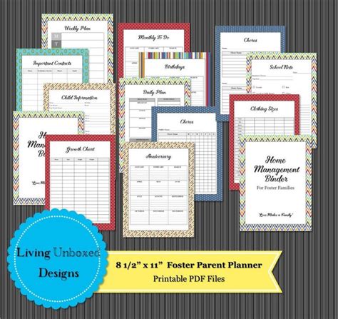 Foster Parent Care Planner Binder Organizer Pages 38 Pages Etsy