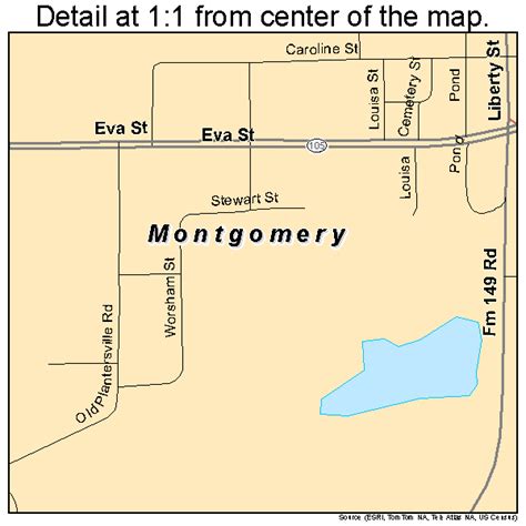 Montgomery Texas Street Map 4849128