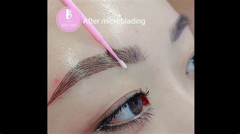 sparse asian eyebrows microblading before and after by b for brows microblading vancouver youtube