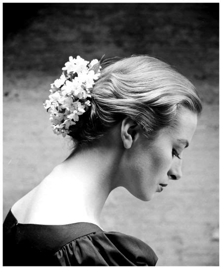Capucine Wearing A Flowered Hair Ornament As A Chignon 1950s Photo By