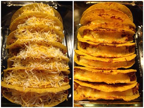 Oven Baked Tacos Taco Shells 8oz Tomato Sauce 1can Refried Beans 15