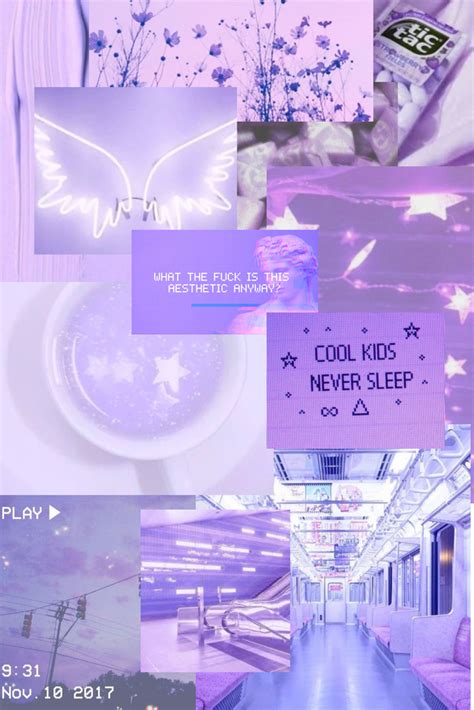 An Aesthetic Pastel Purple Collage I Made In 2020 Purple Wallpaper
