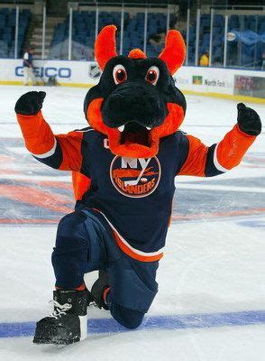 Sam kim has had an interesting journey in hockey. The New York Islanders mascot looks like a wolf or maybe a bull.
