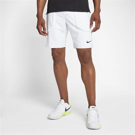 Nike Mens Court Flex 9 Inch Tennis Shorts White