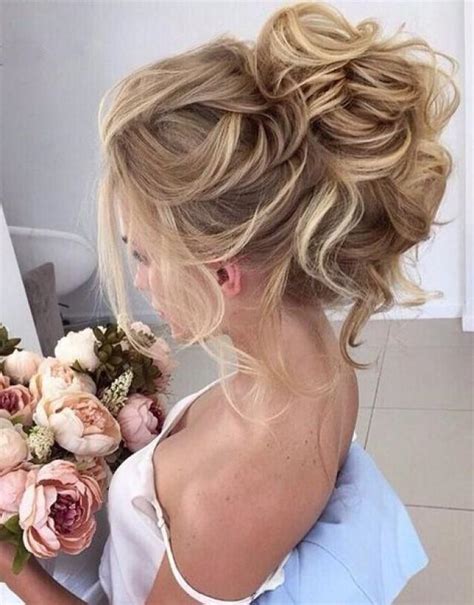 Beautiful Loose High Bun Wedding Hairstyles 2017 2701146