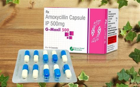 G Moxil 500 Amoxicillin Antibiotic Capsules Ip 10x10 Blister Pack