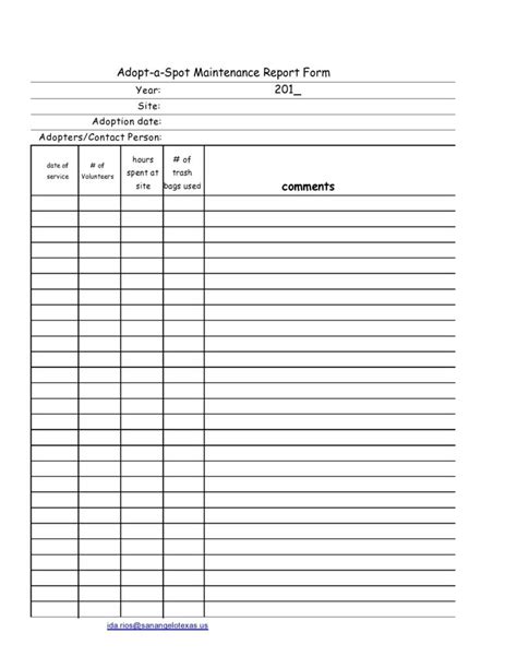 48 Editable Maintenance Report Forms Word Templatelab