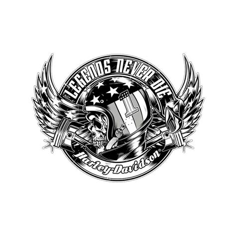 Stickers Harley Davidson Legend Never Die