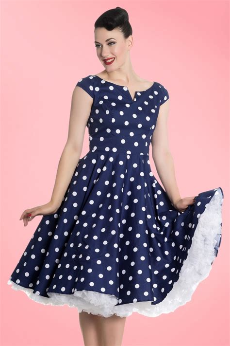 Retro 1950s Polka Dot Dresses For Sale