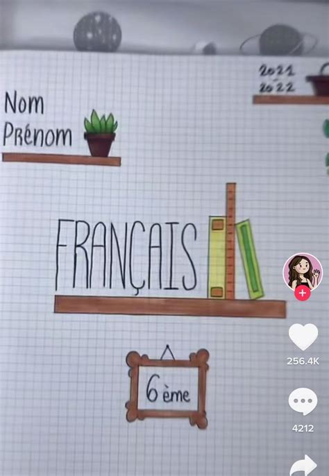 The French Language Is Written On A Notebook With Stickers And Magnets
