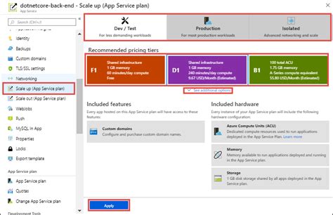 Azure app service plans are the foundation for defining your azure app service on azure. Scale up features and capacities - Azure App Service ...
