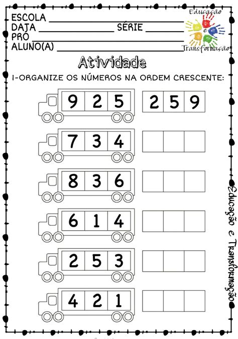 Escreva Os N Meros Da Atividade Anterior Em Ordem Crescente Askschool