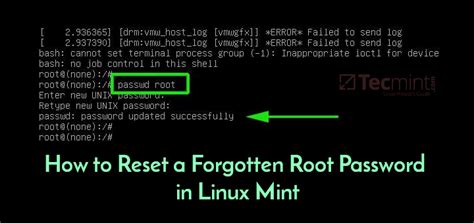 How To Reset A Forgotten Root Password In Linux Mint