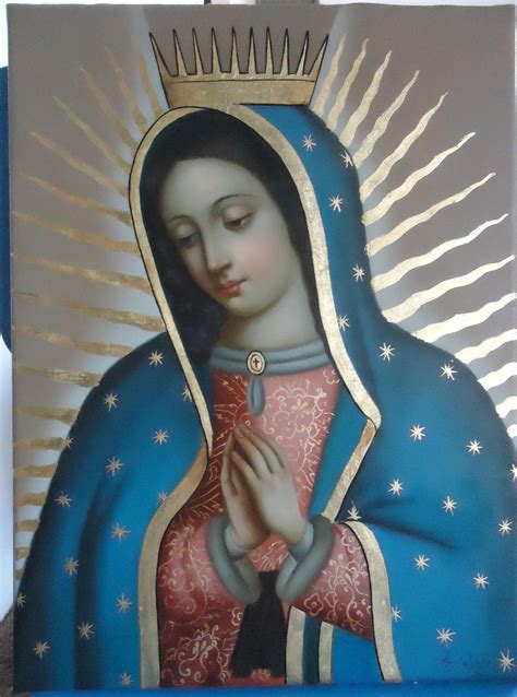 Nuestra Señora De Guadalupe Virgen De Guadalupe Original Pintura Al