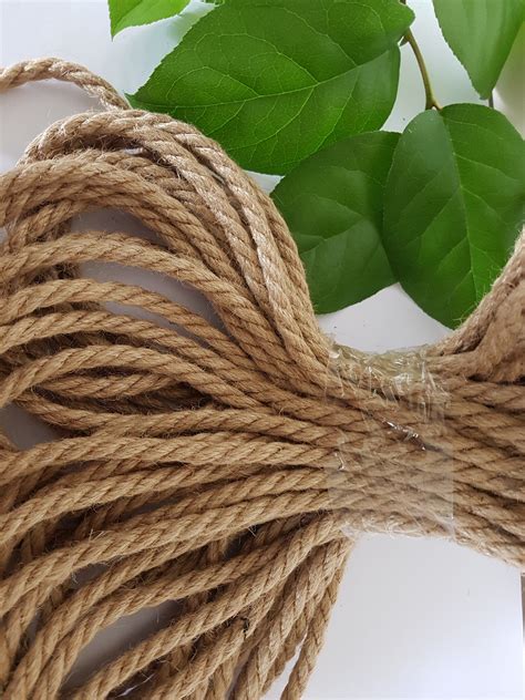 Jute Rope 8 Mm30 M Twisted Rope Tools Yarn For Crafts Macrame Etsy