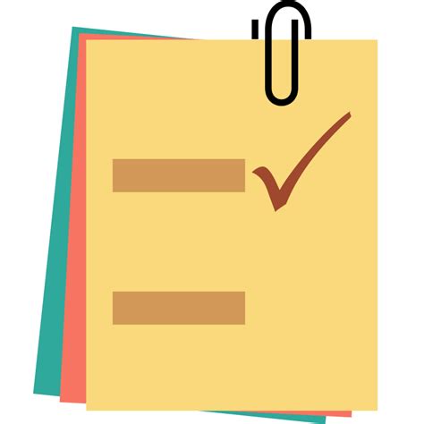 Checklist Note Notes Clipart The Cliparts Png Clipartix